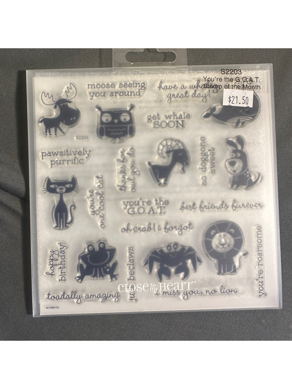 Close To My Heart S2203 You're The G.O.A.T Acrylic Stamp Set